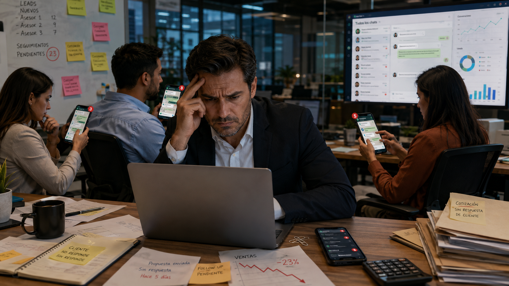Cuando cada vendedor tiene su propio WhatsApp, tu empresa pierde control, clientes y dinero